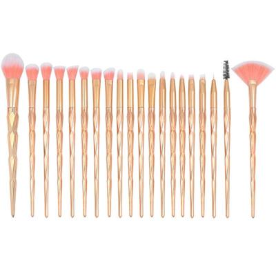 20 in 1 diamant handvat Eye Brush multifunctionele make-up borstel roze + blauwe handvat en roze borstel 20 in 1 diamant handvat Eye Brush multifunctionele make-up borstel roze + blauwe handvat en roze borstel