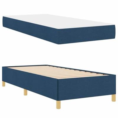 Boxspring bed Anders Blauw en Wit 90 x 200 cm Stof