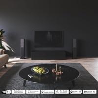 Audio Pro A38 - actieve staande luidspreker met versterker - stereo luidspreker met multiroom voor home entertainment - WiFi & Bluetooth voor stereo-installatie - wit - thumbnail