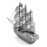 Eureka Metal earth pirate ship black pearl zilver editie - thumbnail