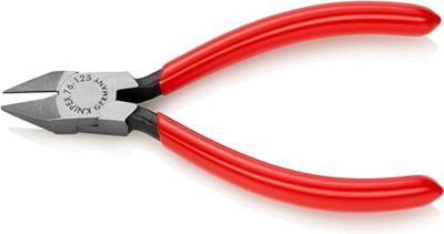 Knipex 76 81 125 Elektronica en fijnmechanica Zijkniptang Met facet 125 mm