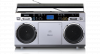 Lenco SCD-580 Ghettoblaster - draagbare cd-speler - PLL FM-radio - met USB en Bluetooth - met stroomadapter - zilver - thumbnail