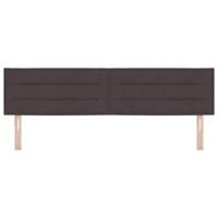 LED Hoofdbord met LED-striplichten Donkerbruin 180 cm Polyester - thumbnail