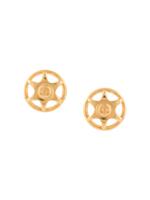 Chanel Pre-Owned 1997 CC logos button earrings - GOLD - thumbnail