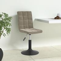 Eetkamerstoelen draaibaar 4 st fluweel lichtgrijs - thumbnail