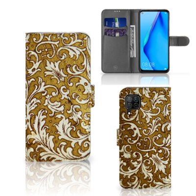 Wallet Case Huawei P40 Lite Barok Goud Wallet Case Huawei P40 Lite Barok Goud