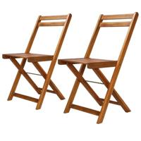 VidaXL Bistrostoelen 2 st massief acaciahout - thumbnail