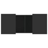 Salontafel 80x55x40 cm bewerkt hout zwart - thumbnail