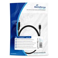MediaRange oplaad- en datakabel, USB 2.0 naar Mini USB 2.0 B-stekker, 1.8m, zwart - thumbnail