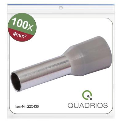 Quadrios 22C430 Adereindhulzen 4 mm² Deels geïsoleerd Grijs 1 set(s) Quadrios 22C430 Adereindhulzen 4 mm² Deels geïsoleerd Grijs 1 set(s)