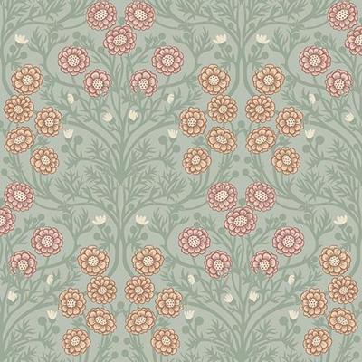 Dutch Wallcoverings Ekbacka - Bellis Light Green - Groen