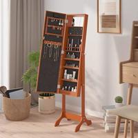 VidaXL Spiegel vrijstaand met led&apos;s 34x37x146 cm - thumbnail