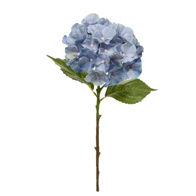 Hortensia kunstbloem 50cm blauw