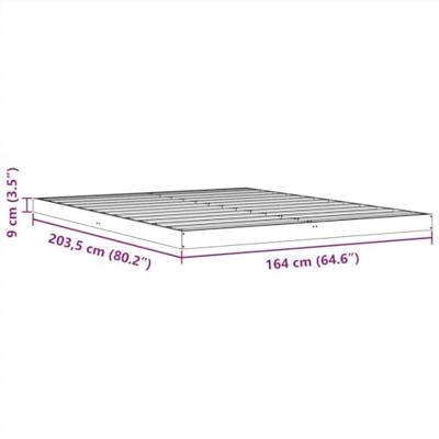 Bedframe massief grenenhout wasbruin 160x200 cm Bedframe massief grenenhout wasbruin 160x200 cm