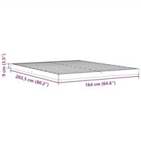 Bedframe massief grenenhout wasbruin 160x200 cm - thumbnail