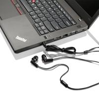 In-ear hoofdtelefoons met micro - inwendig - met bekabeling - 3,5 mm-stekker - voor IdeaPad 3 14; ThinkCentre M90; ThinkEdge SE30; ThinkPad L13 Gen 2; L13 Yoga Gen 2; V50s-07 - thumbnail