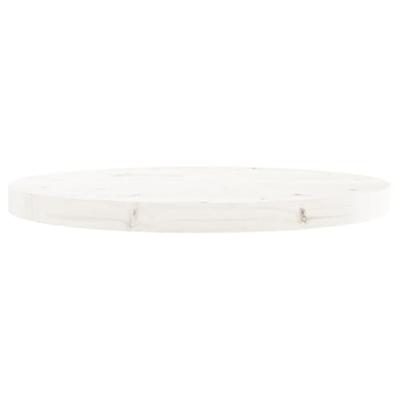 Tafelblad rond 50x3 cm massief grenenhout wit Tafelblad rond 50x3 cm massief grenenhout wit