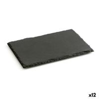 Leisteen Effect Keramische Tray Quid Gastro Fun Zwart 30 x 20 cm (12 Stuks) - thumbnail