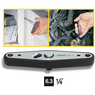 HAZET Ratel · met dwarsgreep 863Q · 1/4 inch (6,3 mm) vierkant massief · Lengte: 100 mm