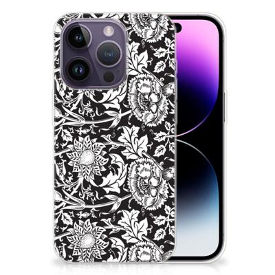 Apple iPhone 14 Pro | TPU Case | Black Flowers