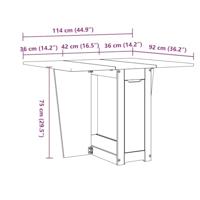 Eettafel Corona inklapbaar massief grenenhout wit - thumbnail
