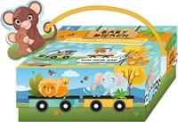 Lantaarn Publishers Boek en puzzeltrein babydieren - thumbnail