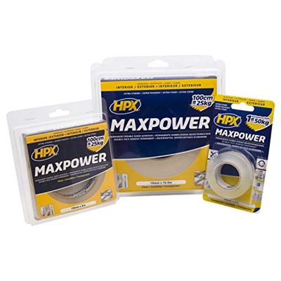 HPX Max Power Transparent bevestigingstape | 19mm x 16,5m - HT1916 | 10 stuks HT1916