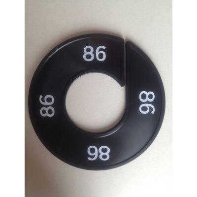 Maatring 9cm zwart/wit 86