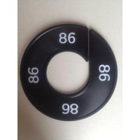 Maatring 9cm zwart/wit 86 - thumbnail