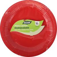 Bordenset Algon Karton Wegwerp Rood 10 Stuks 20 x 20 x 1,5 cm - thumbnail