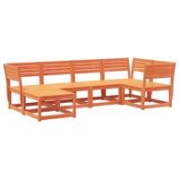 6-delige Loungeset massief grenenhout wasbruin - thumbnail