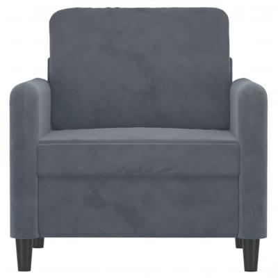 Fauteuil 60 cm fluweel donkergrijs