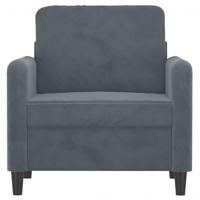 Fauteuil 60 cm fluweel donkergrijs - thumbnail