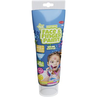 Boti Natural face & fingerpaint tube - blauw, 100ml Boti Natural face & fingerpaint tube - blauw, 100ml