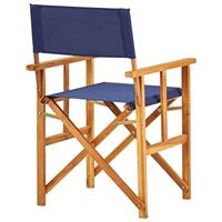 Regisseursstoelen 2 st massief acaciahout blauw - thumbnail