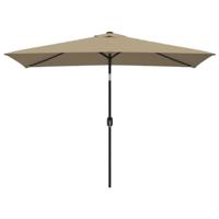 Parasol met metalen paal 300x200 cm taupe - thumbnail