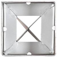 VidaXL Grondpinnen 2 st 9x9x90 cm gegalvaniseerd staal zilverkleurig - thumbnail