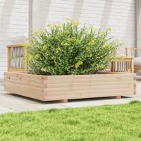 VidaXL Plantenbak 110x110x26,5 cm massief grenenhout - thumbnail