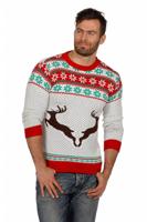 Kersttrui Wit Rendieren - thumbnail