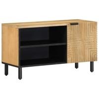 Tv-meubel 80x31,5x46 cm massief mangohout bruin - thumbnail