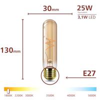 Philips 8721103049070 LED-lamp E27 Spiraal 3.1 W = 25 W Barnsteen Dimbaar 1 stuk(s) - thumbnail