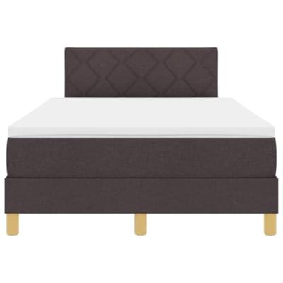 Boxspringbed met matras Donkerbruin 120 x 200 cm Stof