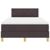 Boxspringbed met matras Donkerbruin 120 x 200 cm Stof - thumbnail