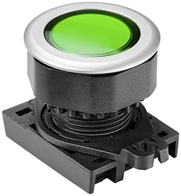 TRU COMPONENTS TC-10343976 S3PFU-P3G Druktoets Knop Groen (transparant) 1 stuk(s)