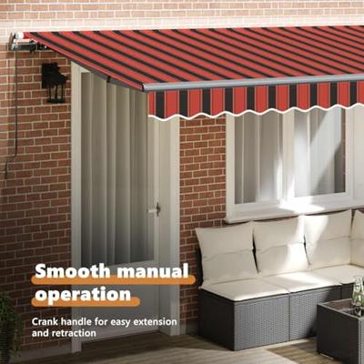 VidaXL Inklapbaar zonnescherm oranje 400 x 200 cm stof VidaXL Inklapbaar zonnescherm oranje 400 x 200 cm stof