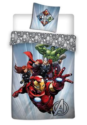 Marvel Avengers Dekbedovertrek De Hulk, Black Widow, Iron Man en Thor - 140 x 200 cm - Polyester Marvel Avengers Dekbedovertrek De Hulk, Black Widow, Iron Man en Thor - 140 x 200 cm - Polyester