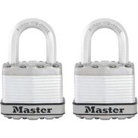 Masterlock 2 x 45mm keyed alike padlocks with treated steel body for weather resi - M1EURT - thumbnail