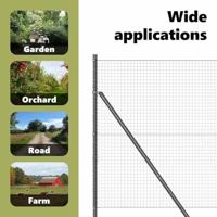 VidaXL Afrasteringspaal grijs 10 x 1,4 m (25 x 25 mm gaas) - thumbnail