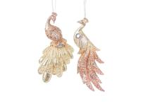 Ornament plc pauw roze l10 cm Kurt S. Adler - Kurt s adler - thumbnail