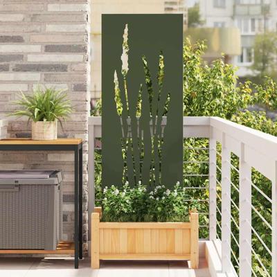 Tuin decoratief paneel Olijfgroen 50 x 140 cm Koudgewalst staal